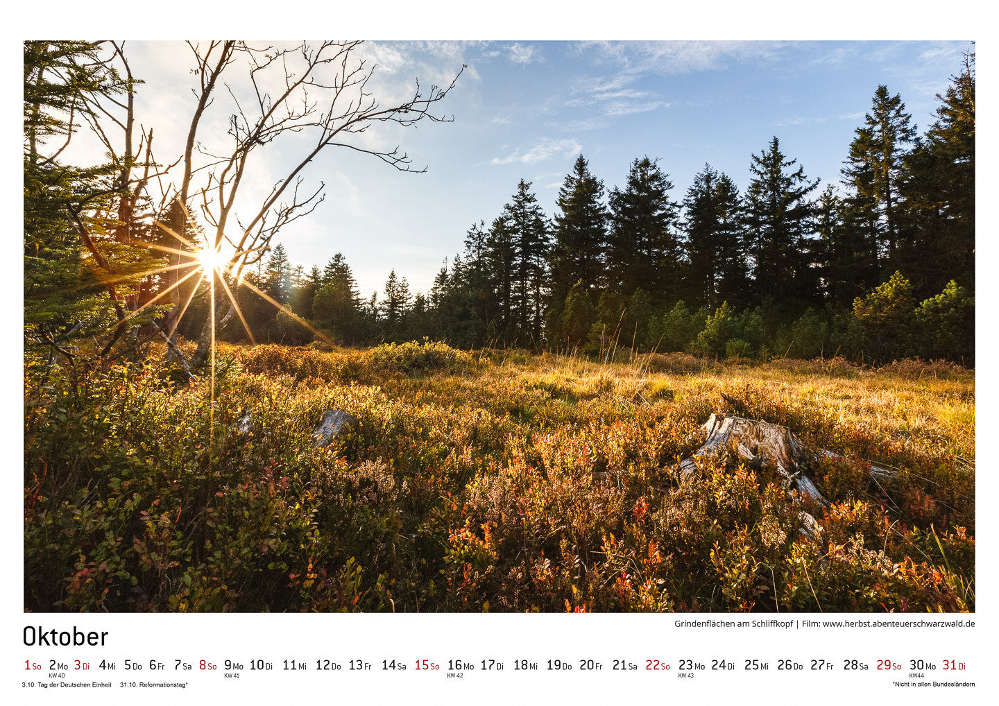Schwarzwald Kalender 2017